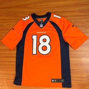 Nike NFL Denver Broncos Peyton Manning #18 Orange/Blue Jersey Mens Large